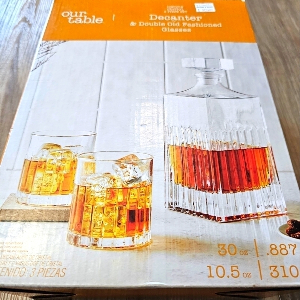 Lincoln Crystal 3 piece set